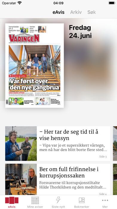 Emulate iPhone app Varingen eAvis using MyAndroid Emulate iPhone app Varingen eAvis using MyAndroid