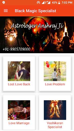 Run android online APK Vashikaran Specialist - Black magic Tantrik baba from MyAndroid or emulate Vashikaran Specialist - Black magic Tantrik baba using MyAndroid