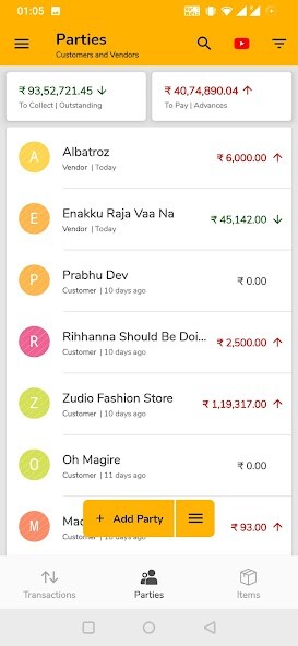 Run android online APK Vasoolbook: Billing, Invoicing from MyAndroid or emulate Vasoolbook: Billing, Invoicing using MyAndroid