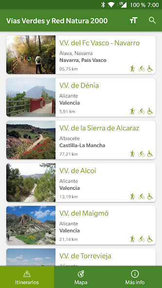Run android online APK Vías Verdes y Red Natura 2000 from MyAndroid or emulate Vías Verdes y Red Natura 2000 using MyAndroid