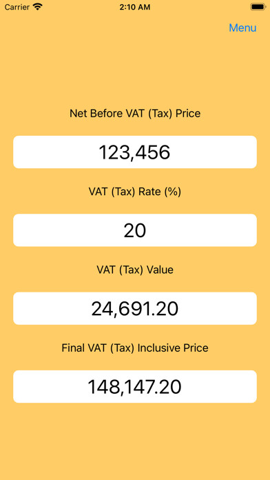 Emulate iPhone app VAT and Sales Tax Calculator using MyAndroid Emulate iPhone app VAT and Sales Tax Calculator using MyAndroid
