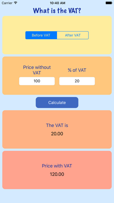 Emulate iPhone app VAT Calculator Free using MyAndroid Emulate iPhone app VAT Calculator Free using MyAndroid