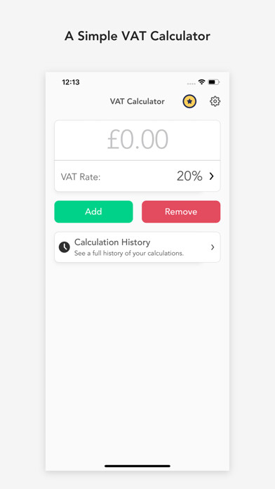 Emulate iPhone app VAT Calculator (UK) using MyAndroid