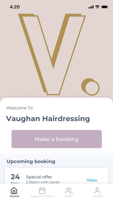 Emulate iPhone app Vaughan Hairdressing using MyAndroid Emulate iPhone app Vaughan Hairdressing using MyAndroid
