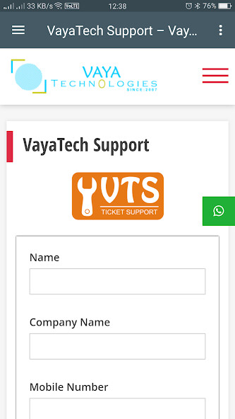 Run android online APK Vaya Technologies Support from MyAndroid or emulate Vaya Technologies Support using MyAndroid