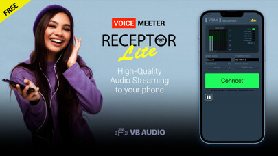 Emulate iPhone app VBAN Receptor Lite using MyAndroid