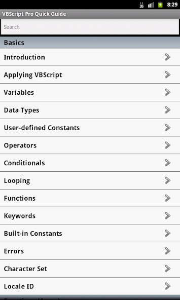Run android online APK VBScript Pro Quick Guide Free from MyAndroid or emulate VBScript Pro Quick Guide Free using MyAndroid