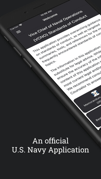 Emulate iPhone app VCNO Standards of Conduct using MyAndroid Emulate iPhone app VCNO Standards of Conduct using MyAndroid