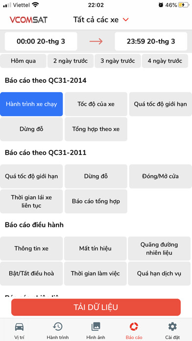 Emulate iPhone app VCOMSAT - GIAM SAT HANH TRINH using MyAndroid