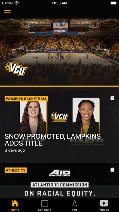 Emulate iPhone app VCU Athletics using MyAndroid Emulate iPhone app VCU Athletics using MyAndroid