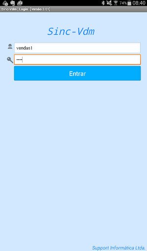 Emulate Android APK VDM - Vendas Mobile (Sinc)