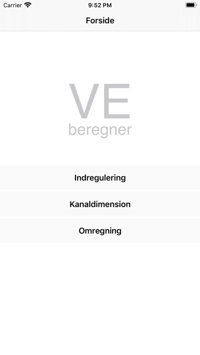 Emulate iPhone app VE beregner using MyAndroid