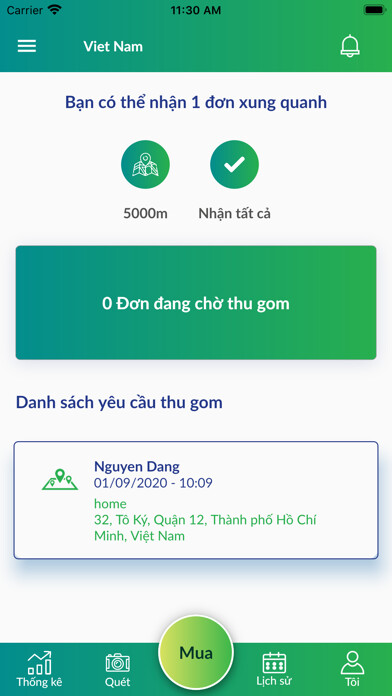 Emulate iPhone app VECA Thu gom using MyAndroid
