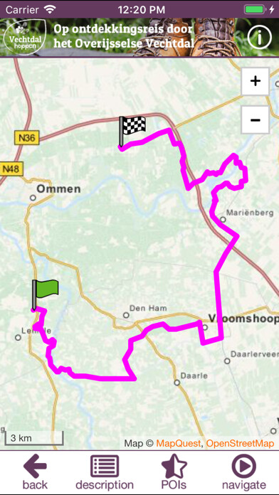Emulate iPhone app Vechtdalhoppen using MyAndroid