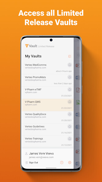 Run android online APK Veeva Vault - Limited Release from MyAndroid or emulate Veeva Vault - Limited Release using MyAndroid