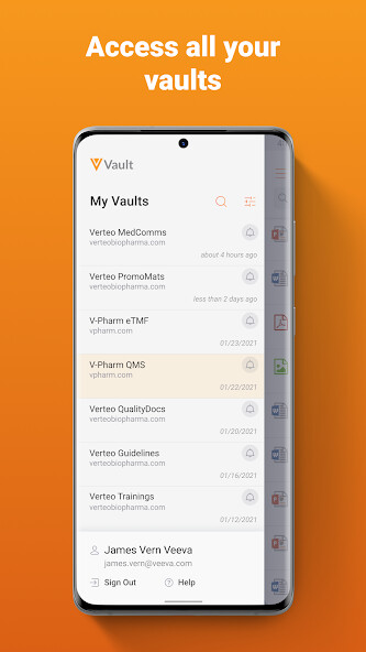 Emulate iPhone app Veeva Vault using MyAndroid