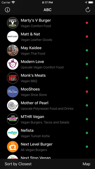 Emulate iPhone app Vegan NYC using MyAndroid Emulate iPhone app Vegan NYC using MyAndroid