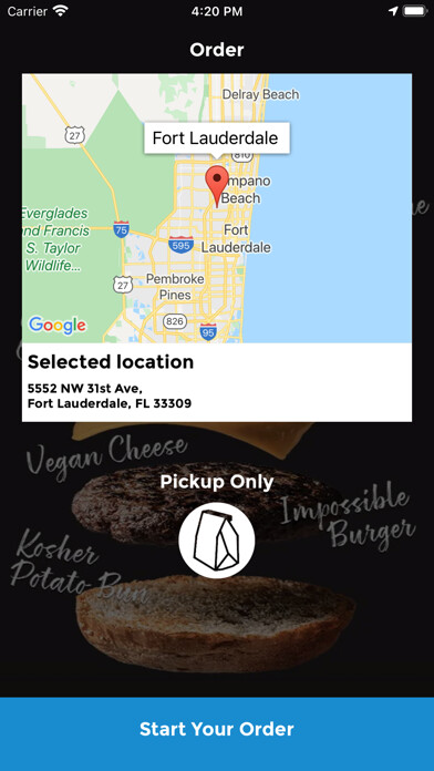 Emulate iPhone app Vegan On The Go using MyAndroid
