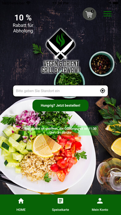 Emulate iPhone app Vegan & Orient Grill by Zawawi using MyAndroid Emulate iPhone app Vegan & Orient Grill by Zawawi using MyAndroid