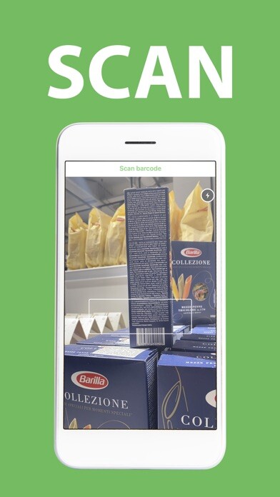 Emulate iPhone app Vegan Scanner: Barcode using MyAndroid