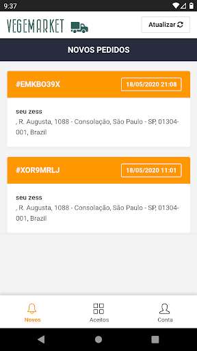 Run android online APK Vegemarket Frete from MyAndroid or emulate Vegemarket Frete using MyAndroid