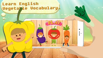 Emulate iPhone app Vegetable Coloring & Vocab - Fun finger painting using MyAndroid