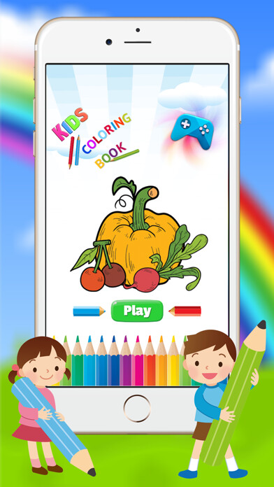 Emulate iPhone app Vegetable & Fruit Coloring Book - Drawing Connect dots kids using MyAndroid Emulate iPhone app Vegetable & Fruit Coloring Book - Drawing Connect dots kids using MyAndroid