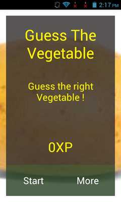 Emulate Android APK Vegetable Quiz