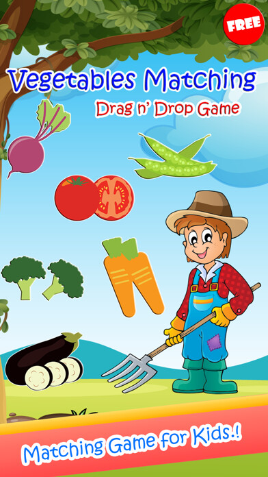 Emulate iPhone app Vegetables Names Vocabulary & Drag And Drop Games using MyAndroid