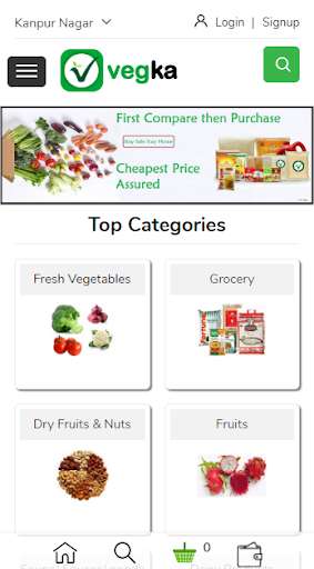 Run android online APK Vegka - Online Grocery Shopping from MyAndroid or emulate Vegka - Online Grocery Shopping using MyAndroid