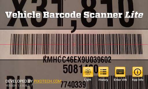 Run android online APK Vehicle Barcode Scanner Lite from MyAndroid or emulate Vehicle Barcode Scanner Lite using MyAndroid