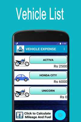 Emulate Android APK Vehicle Expense