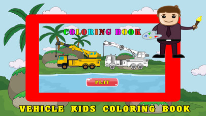 Emulate iPhone app Vehicle Kids Coloring Book - Truck Car Train Pages using MyAndroid