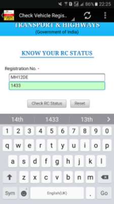 Emulate Android APK Vehicle RC Details-India Emulate Android APK Vehicle RC Details-India