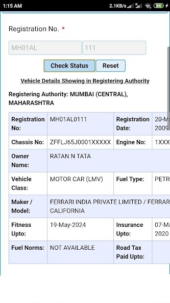 Run android online APK Vehicle Registration Details from MyAndroid or emulate Vehicle Registration Details using MyAndroid Run android online APK Vehicle Registration Details from MyAndroid or emulate Vehicle Registration Details using MyAndroid