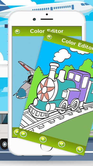 Emulate iPhone app Vehicles Car Train Drawing Colouring For Kids using MyAndroid Emulate iPhone app Vehicles Car Train Drawing Colouring For Kids using MyAndroid