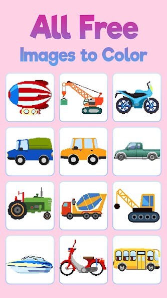 Run android online APK Vehicles Pixel Color by Number from MyAndroid or emulate Vehicles Pixel Color by Number using MyAndroid Run android online APK Vehicles Pixel Color by Number from MyAndroid or emulate Vehicles Pixel Color by Number using MyAndroid