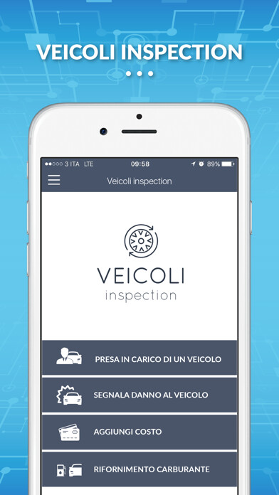 Emulate iPhone app Veicoli - Inspection using MyAndroid