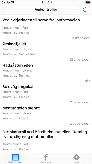 Emulate iPhone app Veikontroller Ålesund using MyAndroid Emulate iPhone app Veikontroller Ålesund using MyAndroid