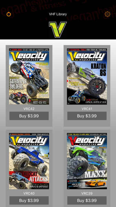 Emulate iPhone app Velocity RC Cars Magazine using MyAndroid