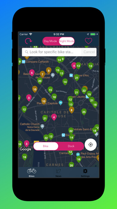 Emulate iPhone app Velouse - Bike in Toulouse using MyAndroid