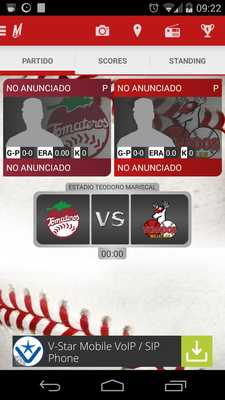 Emulate Android APK Venados Infield