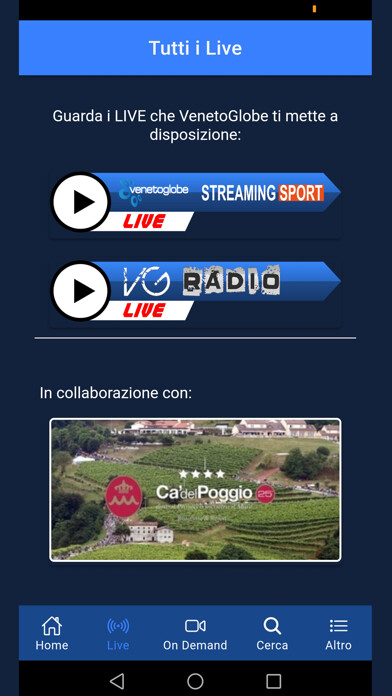 Emulate iPhone app VenetoGlobe using MyAndroid