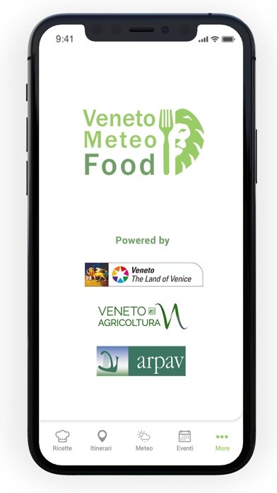 Emulate iPhone app Veneto Meteo Food using MyAndroid
