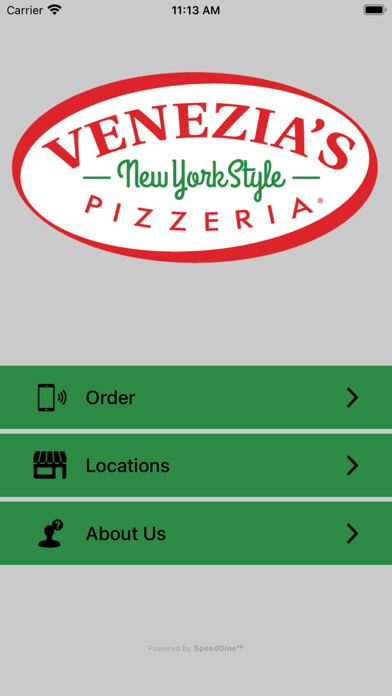 Emulate iPhone app Venezias Pizzeria using MyAndroid