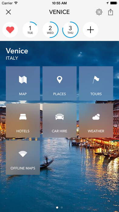 Emulate iPhone app Venice Offline Map & City Guide using MyAndroid