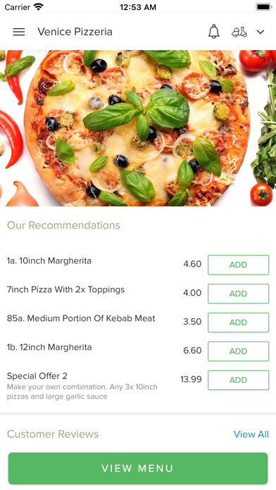 Emulate iPhone app Venice Pizzeria Normanby using MyAndroid Emulate iPhone app Venice Pizzeria Normanby using MyAndroid