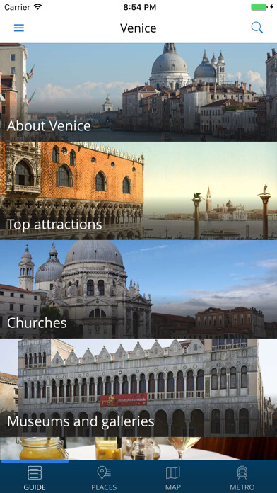 Emulate iPhone app Venice Travel Guide with Offline Street Map using MyAndroid