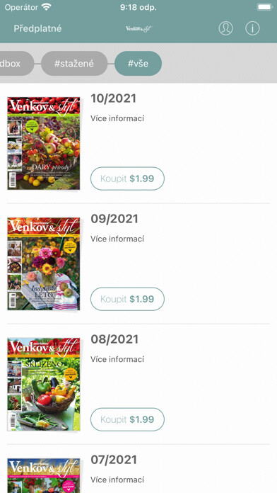 Emulate iPhone app Venkov a styl using MyAndroid