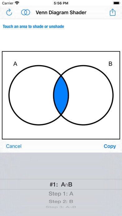 Emulate iPhone app Venn Diagram Shader using MyAndroid
